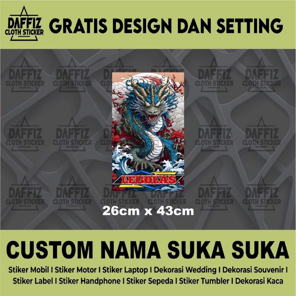 Jual STIKER CUSTOM NAGA | Shopee Indonesia