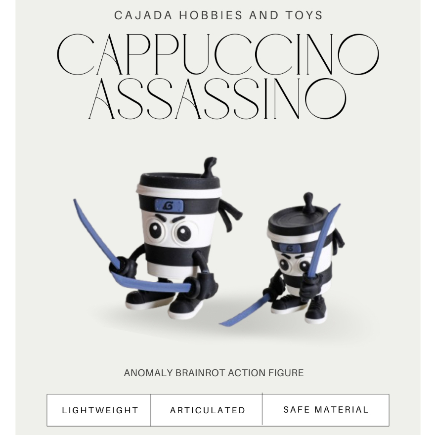 Jual Cappuccino Assassino Anomaly Brainrot Action Figure | Shopee Indonesia