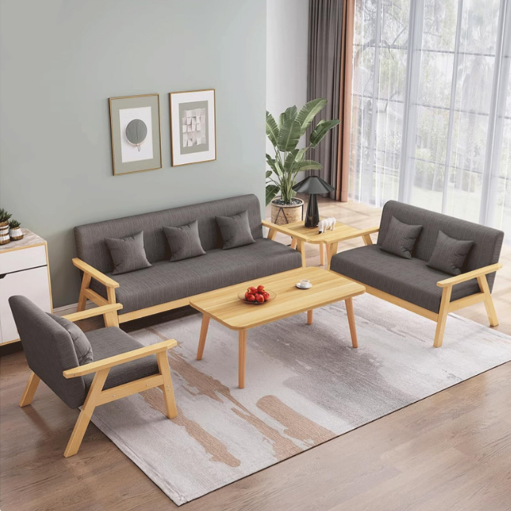 Summer - Kursi Sofa Jati untuk ruang tamu nuansa tropis pantai 3 2 1 seater set
