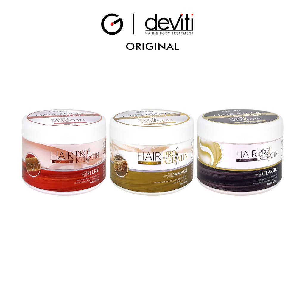 Jual deviti Hair Mask Pro Keratin 250 Gram Masker Rambut Hair Treatment ...