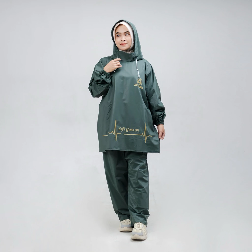 Jas Hujan Model Hoodie Pria/Wanita - Main