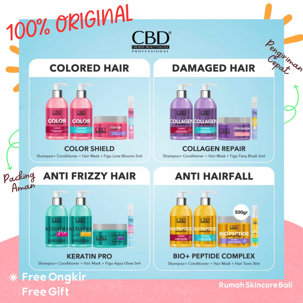 Jual CBD Keratin Pro | Color Shield | Collagen | Bio+ Peptide Shampo ...