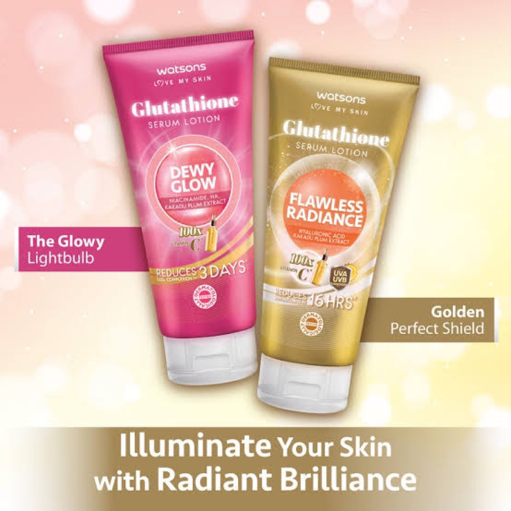 produk glutathione di watson Jual Watsons Glutathione Serum Lotion Dewy Glow / Flawless Radiance 330ml