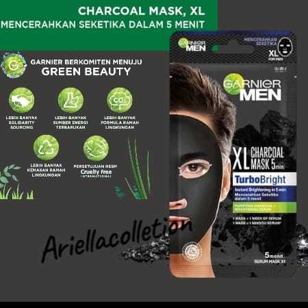 Garnier Men Power White XL Charcoal Tissue Mask Skin Care - 24ml