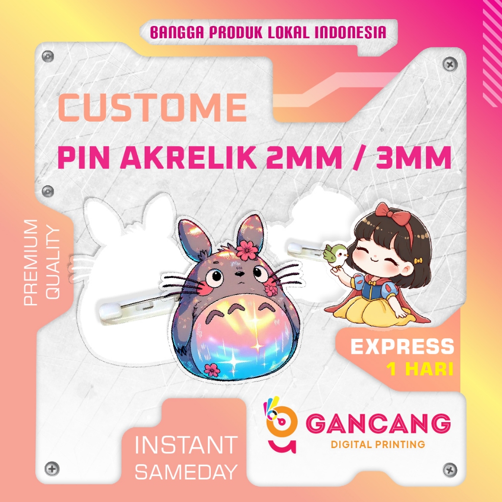 Jual Cetak Pin Custom Sesuka hati | Pin Akrelik 2mm | Pin Akrelik 3mm ...