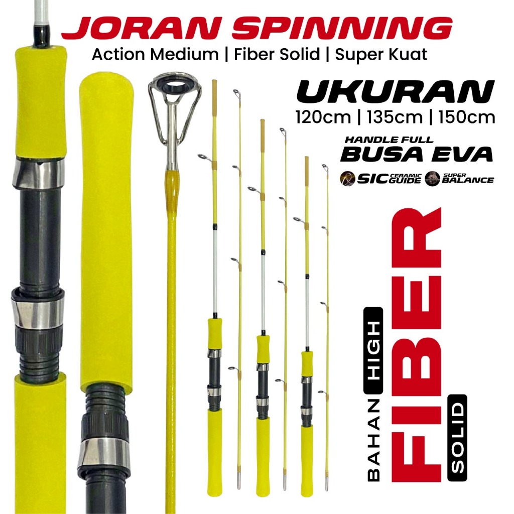 Jual Joran Pancing Spinning Fiber Solid Handle Busa EVA Action Medium ...