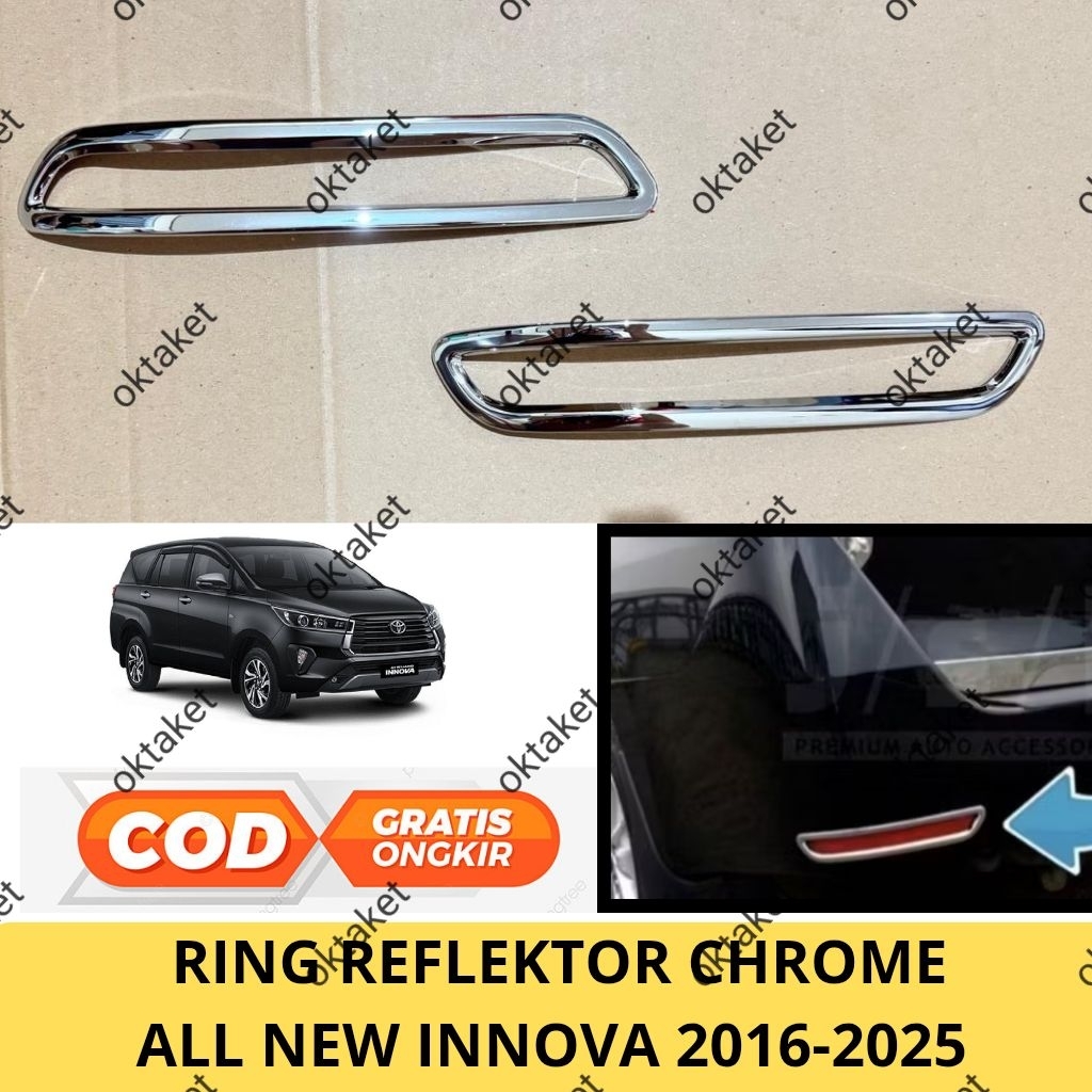 Jual Cover Ring Reflektor Bumper Belakang all new Innova 2016 2017 2020 ...