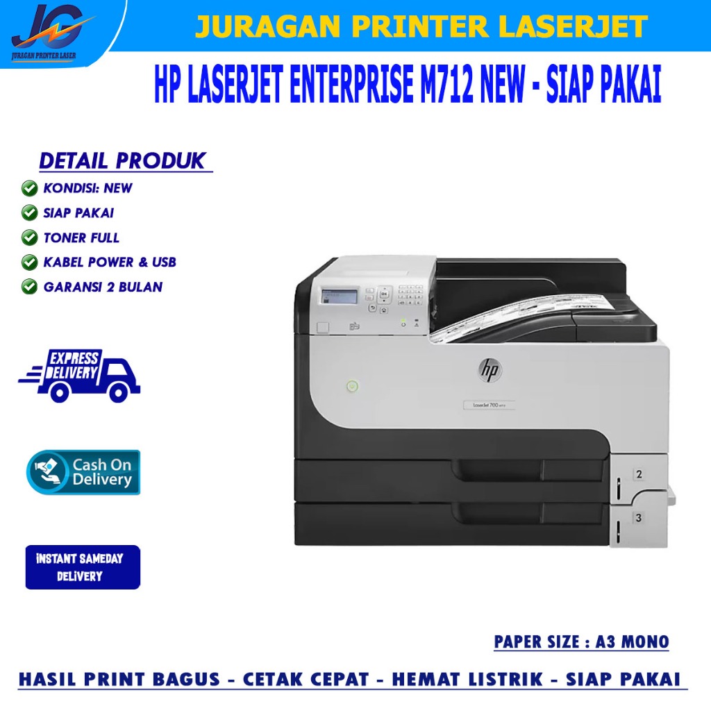 Jual HP LaserJet Enterprise 700 M712 | Printer A3 Monokrom | Kecepatan ...