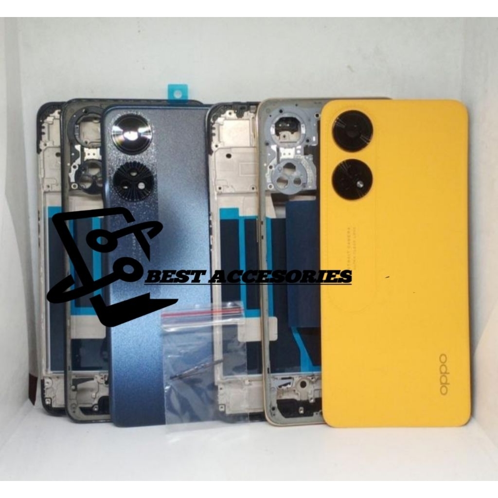 Jual Casing Fullset Oppo Reno 8T 4G Backdoor + Frame Lcd Bezel Tulang ...
