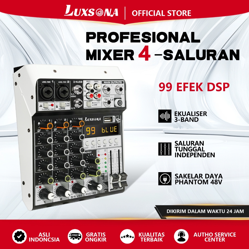 Jual LUXSONA 4 Chanel Mixer Audio Profesional Original Premium Mixing ...