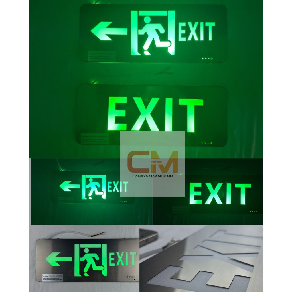 Jual SONLITE Aluminium LED Panel Emergency 2 sisi Hanging Exit Gantung ...