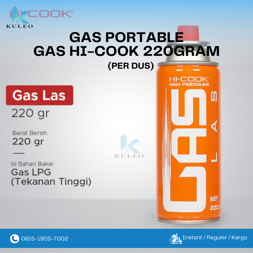 Jual Gas las hicook / Hi-cook / Hicook Las / Gas Portable / 1dus ...