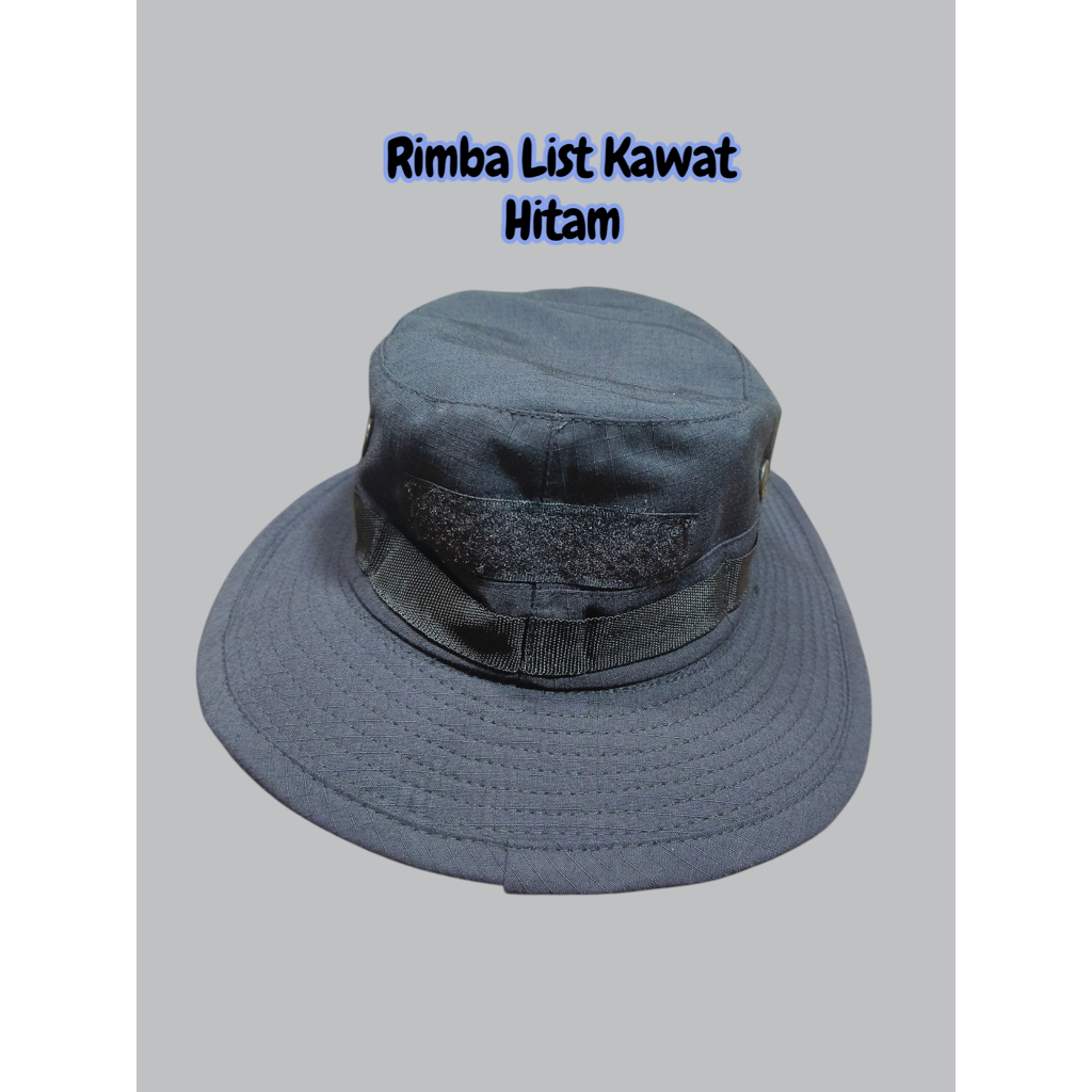 Jual Topi Rimba Hitam Kawat - Topi Hitam Kawat - Topi Gunung Hitam ...