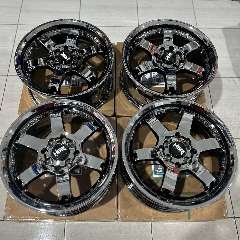 Jual Pelek Black Chrome Ring15 Original HSR RAI-S3 R15 Pcd 4x100 4x114 ...