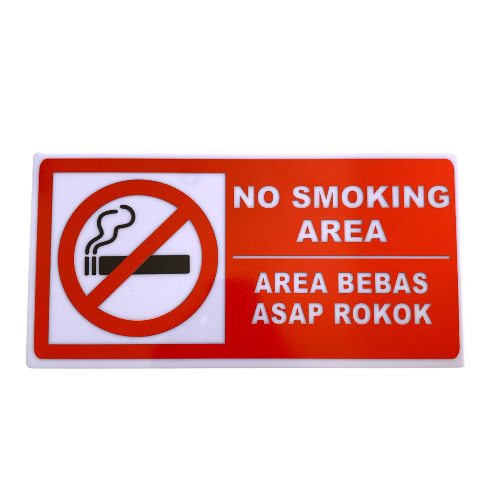 Jual Papan No Smoking Akrilik / Dilarang Merokok Akrilik / Rambu No ...