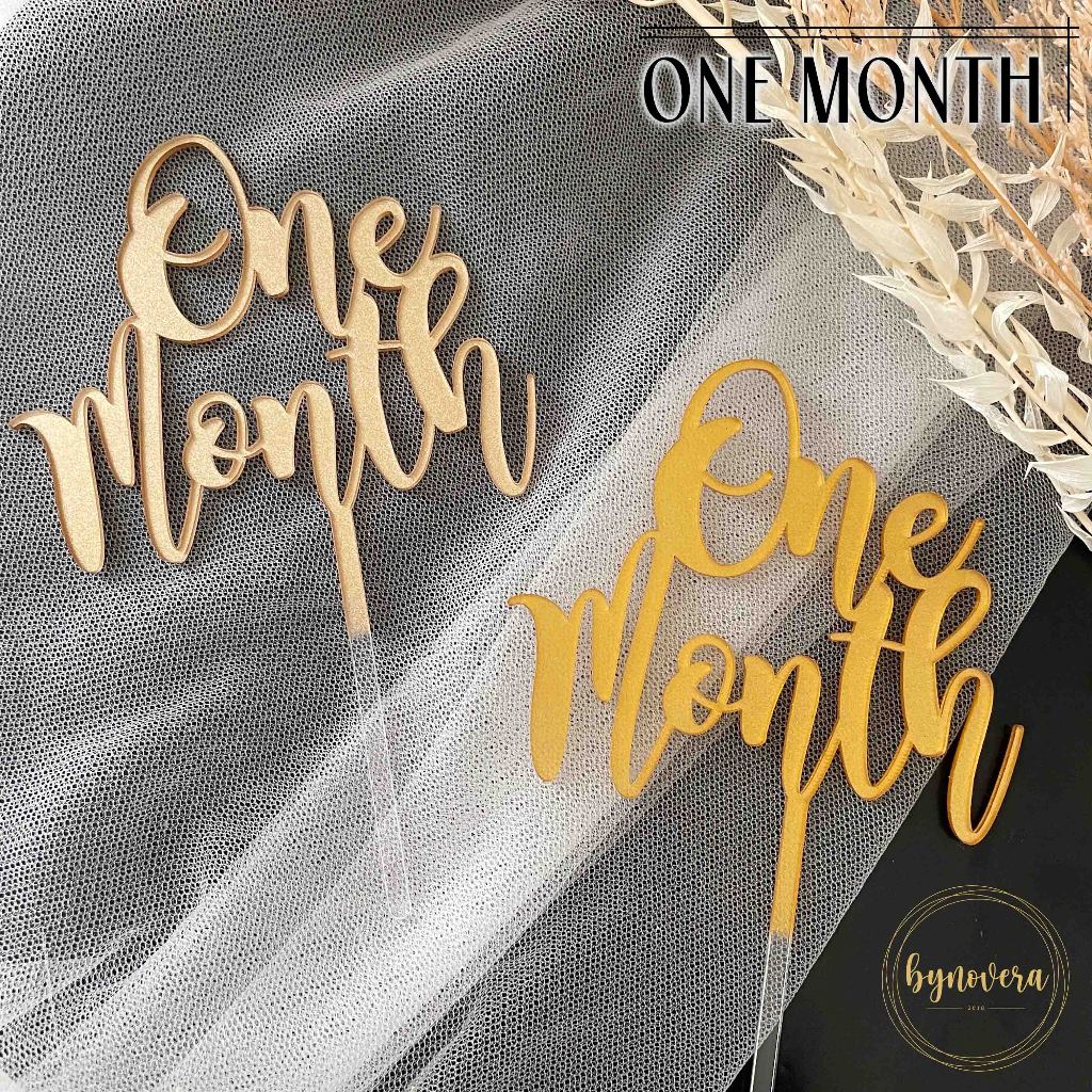 Jual Topper One Month | Topper Penghias Kue | Shopee Indonesia