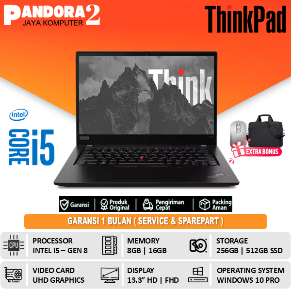 16 GB RAM 256 GB SSD Lenovo ThinkPad X390 (refurbished) – 13.3
