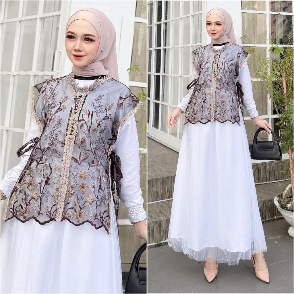 Jual Ayana Vest satu Set Inner Outer Dan Rok Tutu Rayla Fashion Gamis ...