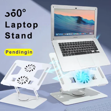 Laptop Stand 360° Rotatable Bisa Dilipat Portable Laptop Stand Dudukan Notebook Meja Aluminium
