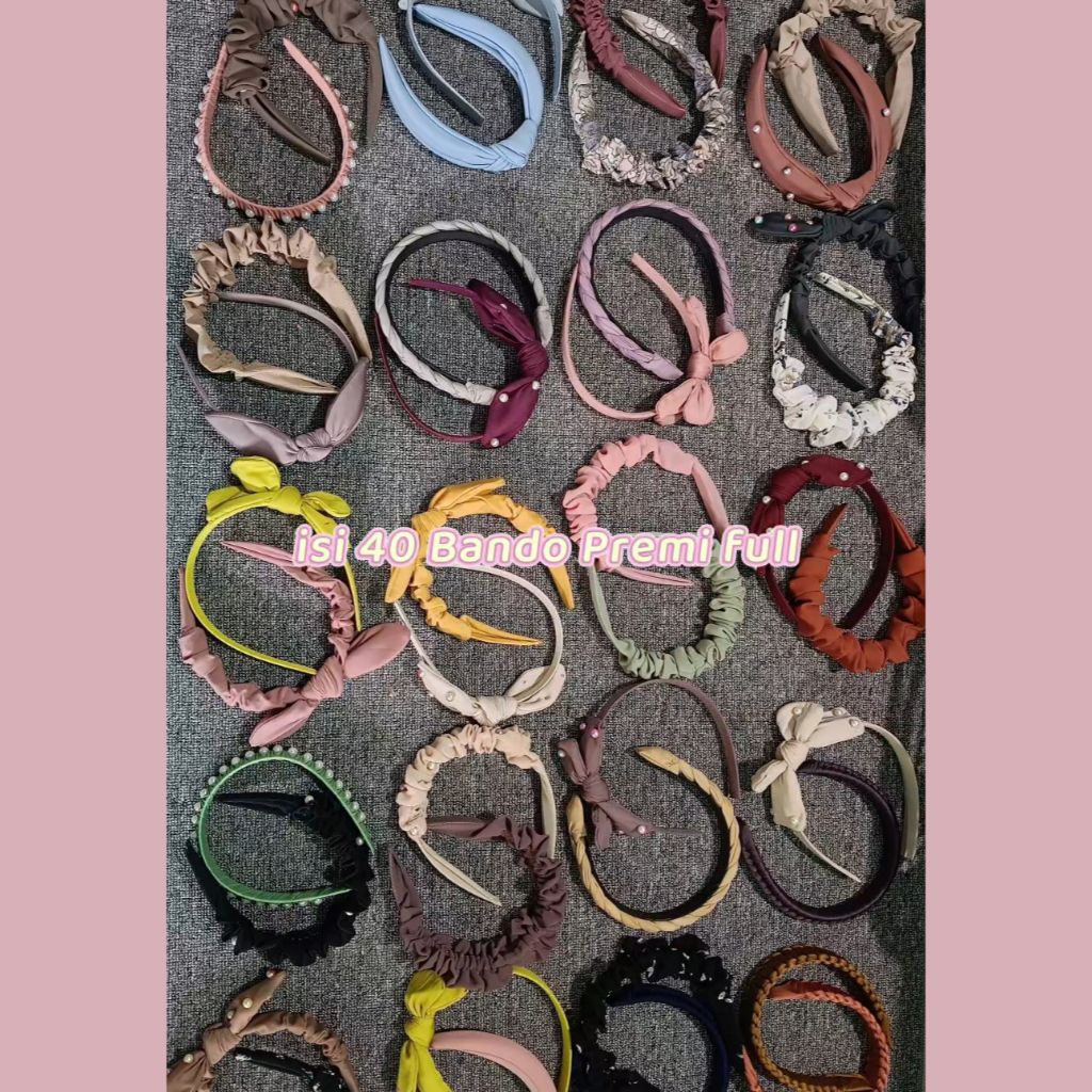 Jual Paket 1KG Bando Ikat Rambut campur model dan warna random | Shopee ...