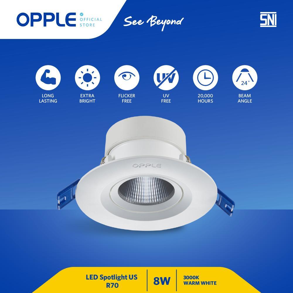 Jual OPPLE Lampu LED Spotlight 8W 3000K Kuning | Shopee Indonesia