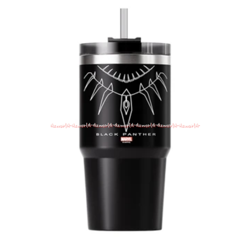 Jual Ataru 650ml Vacuum Flash With Straw Black Botol Minum Vakum Flash ...