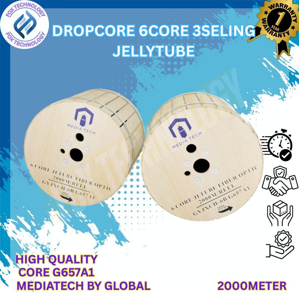Jual Dropcore 6Core 3Seling 2000m Jelly Tube G657A1 – Kabel Fiber Optik ...