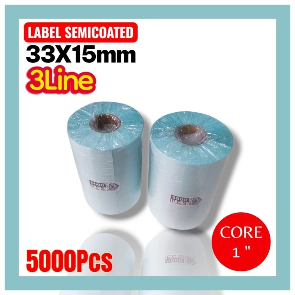 Jual LABEL BARCODE SEMICOATED 33X15mm 5000Pcs | Shopee Indonesia