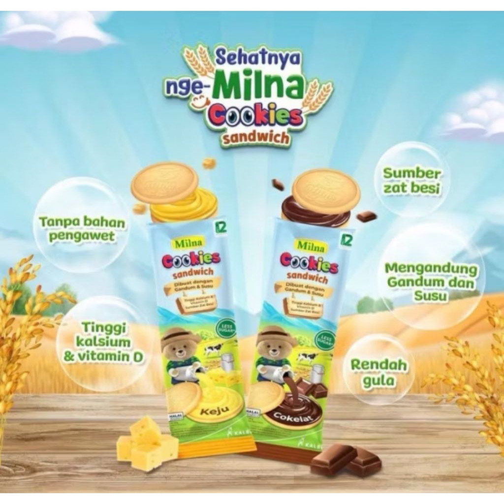 Jual MILNA COOKIES SANDWICH KEJU DAN COKLAT | BISKUIT BAYI 1pcs ...