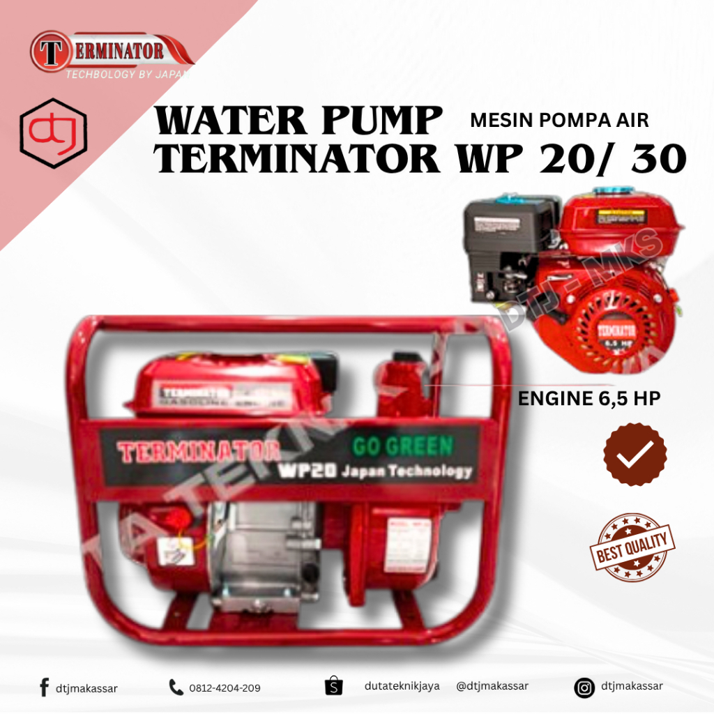 Jual POMPA AIR WP 30 TERMINATOR ENGINE 7,5 HP water pump | Shopee Indonesia