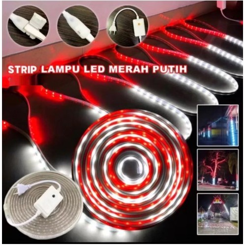 Jual LAMPU LED STRIP AGUSTUSAN MERAH PUTIH LAMPU MERAH PUTIH 7 METER ...