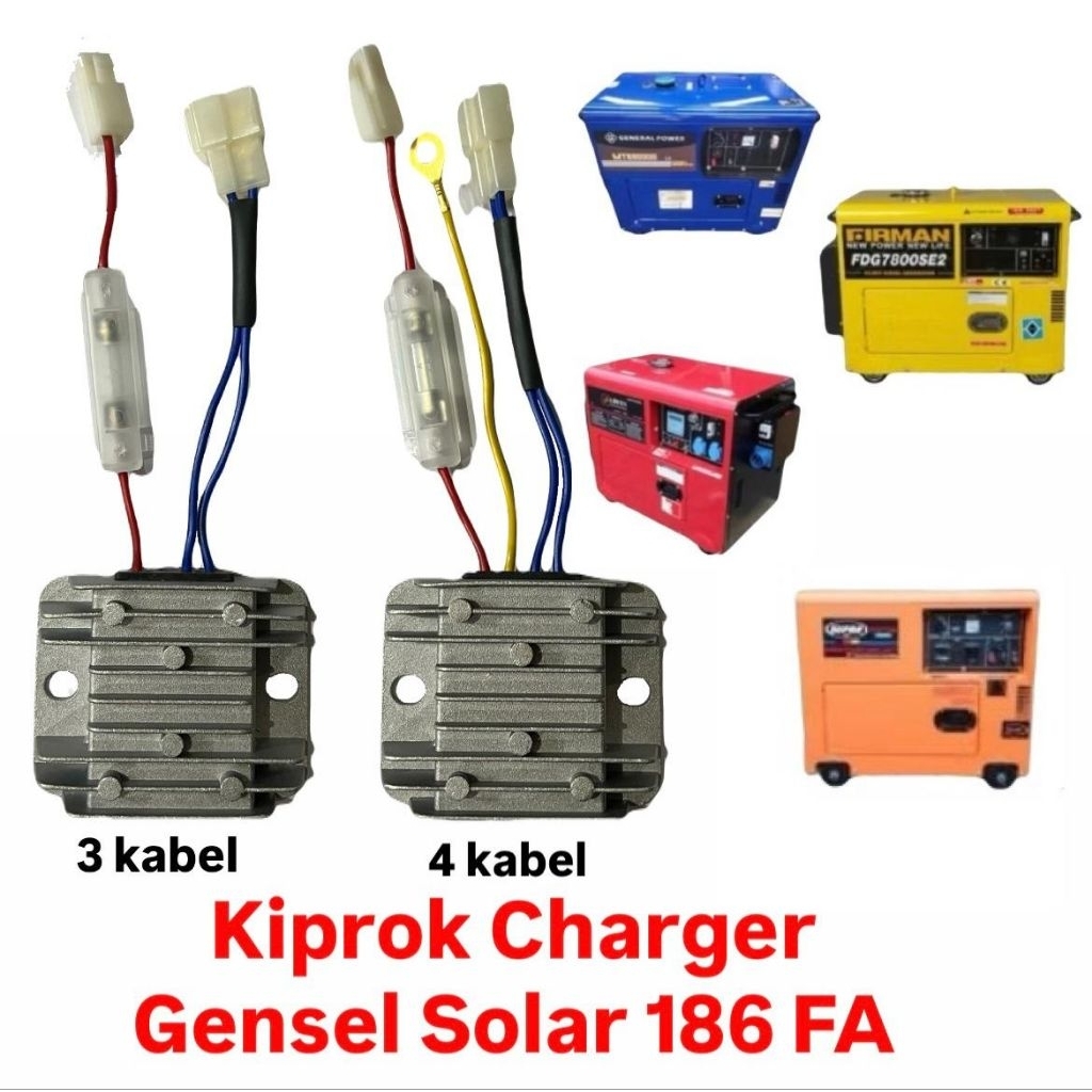 Jual KIPROK / charger genset disel 186FA SOLAR 3kabel 4kabel genset ...
