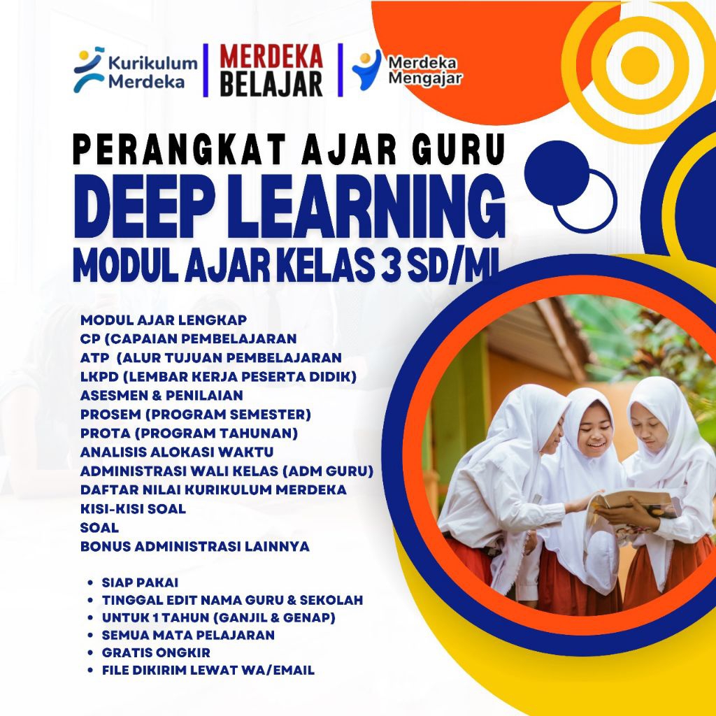 Jual MODUL AJAR KURIKULUM MERDEKA KELAS 3 SD/MI TERINTEGRASI MODEL DEEP ...