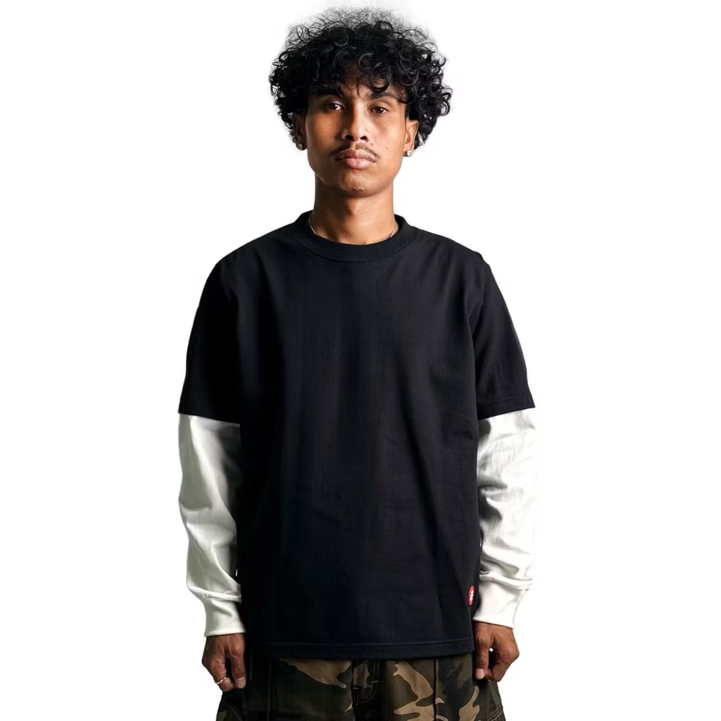 Jual VICIOUS PAIN / BLANK DOUBLE LAYER TEE BLACK | Shopee Indonesia