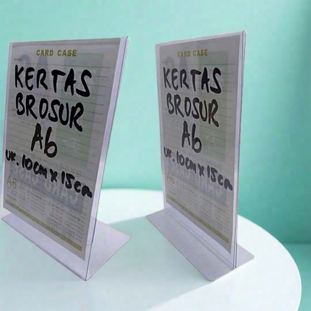 Jual MIKA TENT CARD A6 / TEMPAT BROSUR A6 / BUKAN AKRILIK A6 / STAND ...