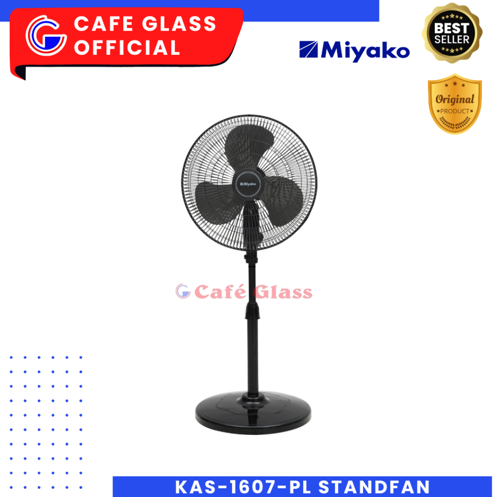 Miyako Kipas Angin Berdiri Kas-1607 Pl I Stand Fan 16 Inch Miyako Original