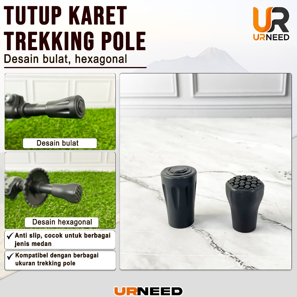 Tutup Karet Trekking Pole Camping Outdoor