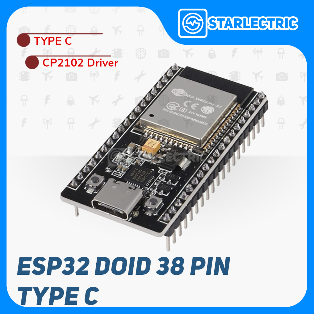 Jual Esp32 Doid 38 Pin 38p Esp 32 V10 Cp2102 Bluetooth Wifi Module Iot 