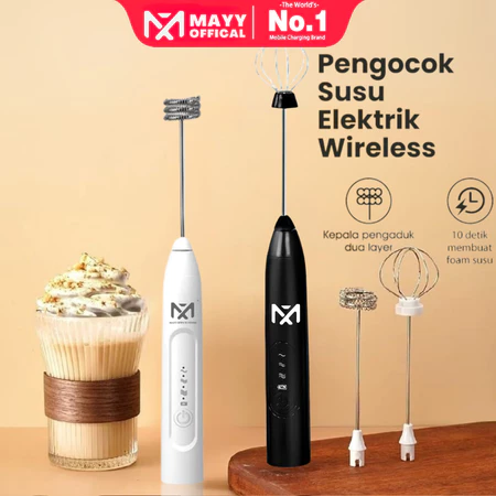 Mayy Whisk PFKG03 hand mixer mini 2 in 1 untuk kopi dan telur