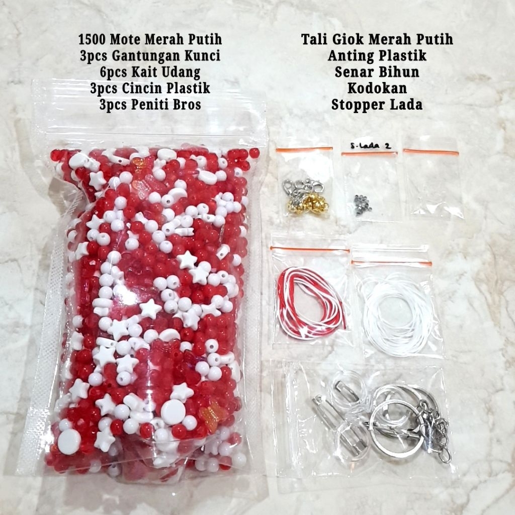 Jual * 1 Set Paket Meronce Mote DIY Bahan Ketrampilan Kreatif (tanpa ...