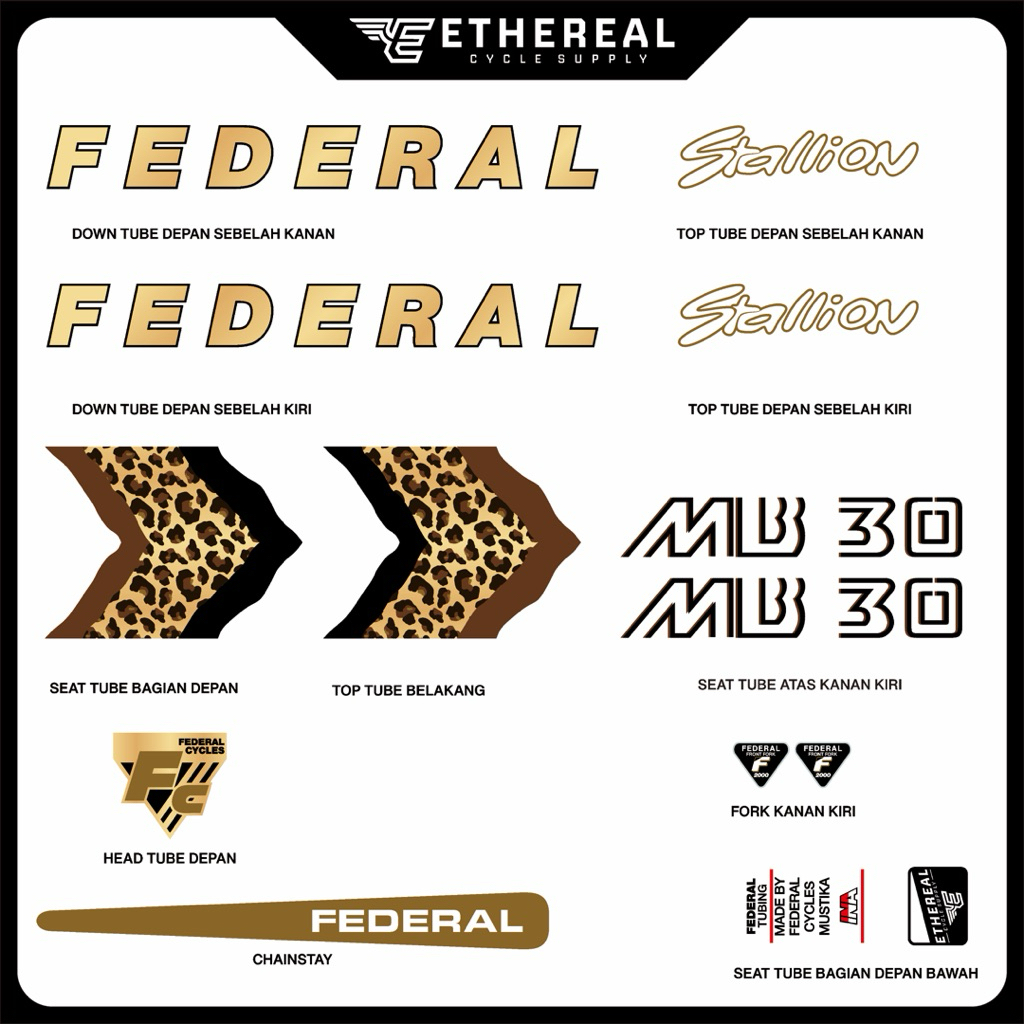 Jual Decal/Sticker FEDERAL ( Stallion) || Transparan || Bisa Custom ...