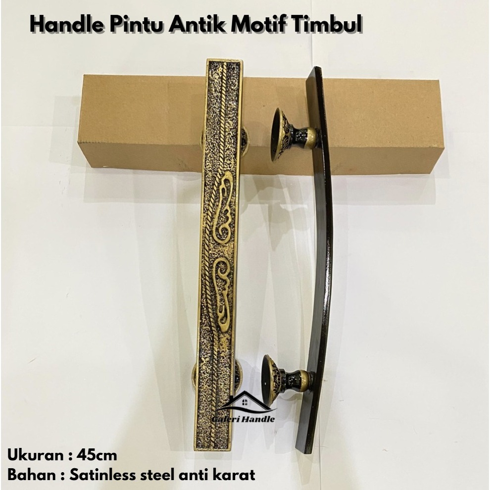 Jual Handle Pintu Antik Motif Timbul Tarikan Pintu Gagang pintu ...