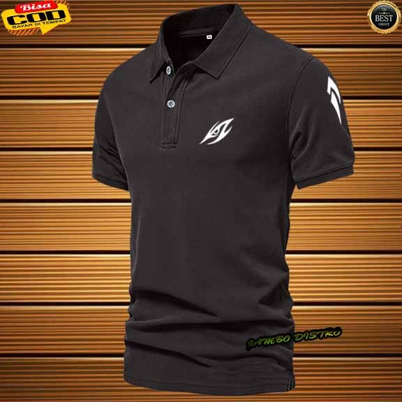 Jual COD - Polo Kerah Distro Logo Mata 1 Burung Garuda + Lengan Text ...