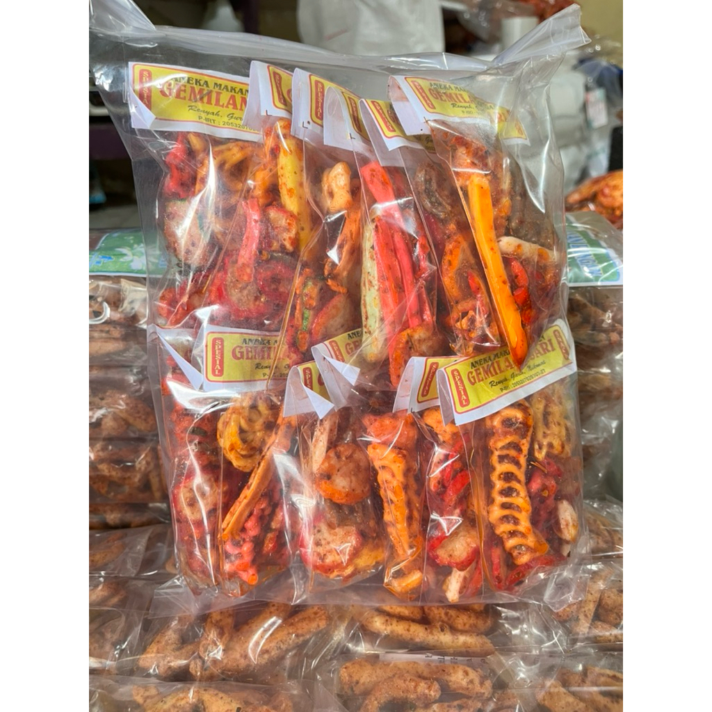Jual SEBLAK MIX KEMASAN 1000 isi 12pcs { gemilang sari} | Shopee Indonesia