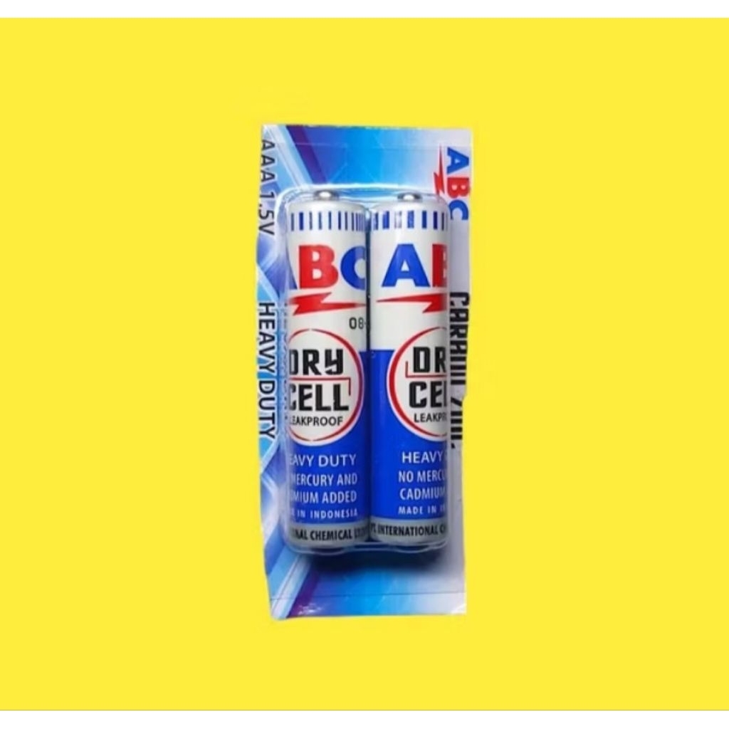 Jual Baterai ABC AAA A3 isi 2 / R03 BIRU 1,5V isi 2 Pcs | Shopee Indonesia