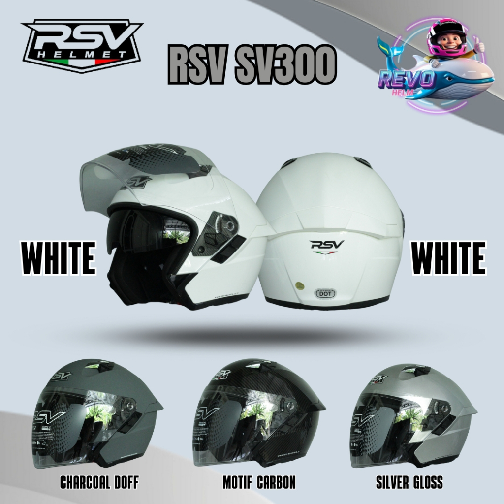 Jual HELM RSV SV300 - MOTIF CARBON ORIGINAL HALF FACE PRIA & WANITA ...