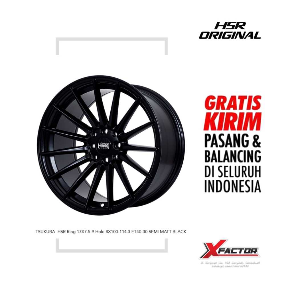 Jual VELG MOBIL HSR R17 HSR TSUKUBA HSR R17X75/9 H8X100-114,3 ET40/30 ...