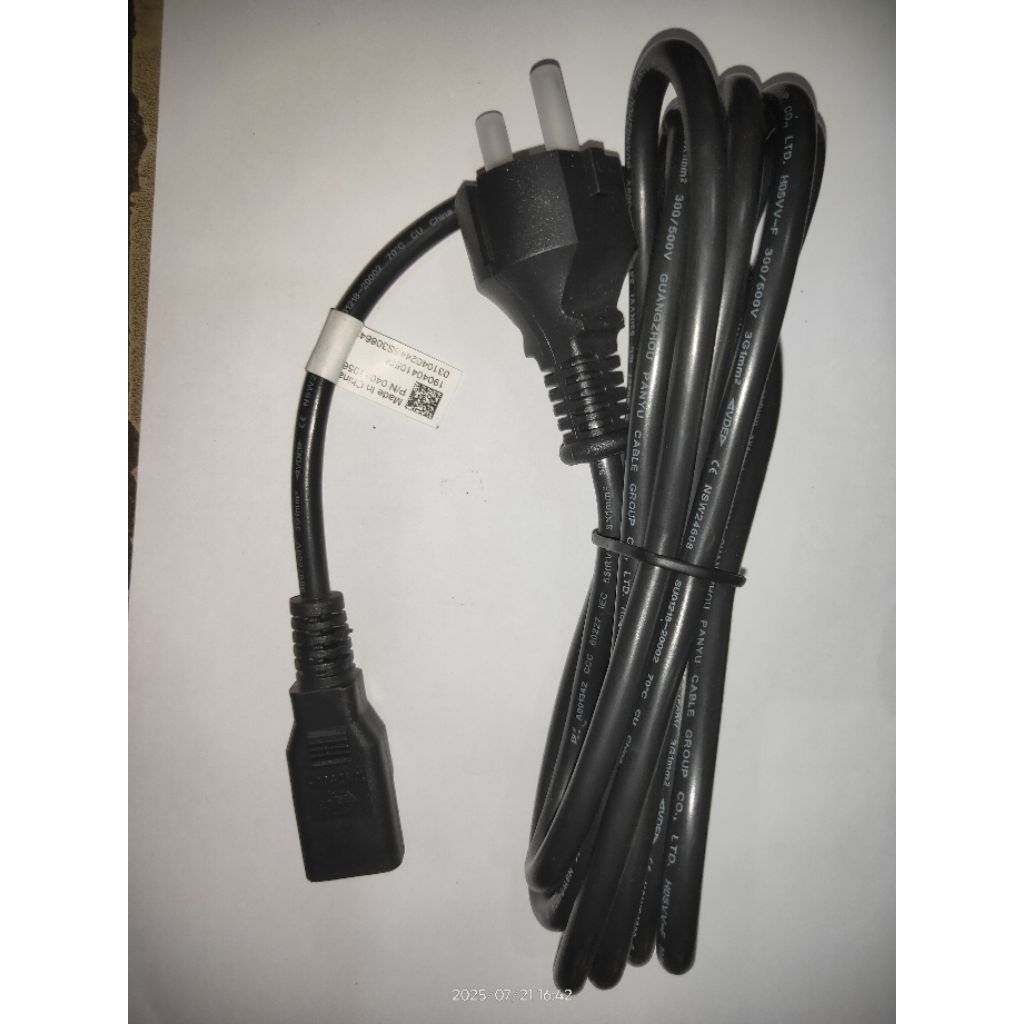 Jual Kabel Power PC (colokan 2) 3 meter | Shopee Indonesia
