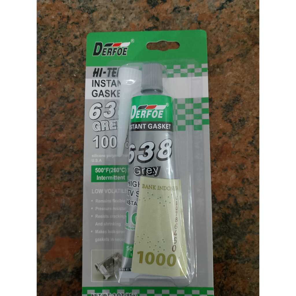 Jual Derfoe Lem Gasket Sealant Siller Silent Silicone Grey Rtv Silicone ...