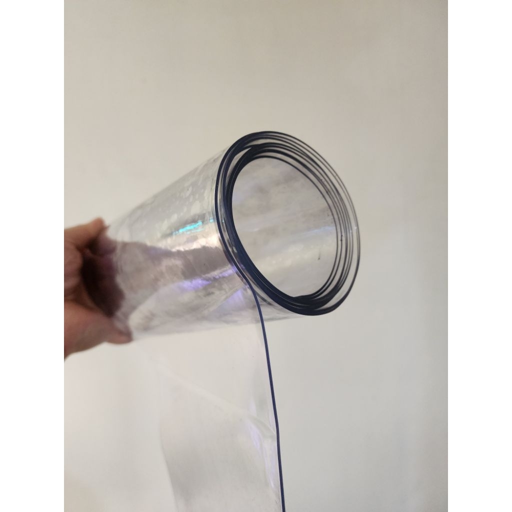 TIRAI PLASTIK TIRAI PVC STRIP CURTAIN (TS) Per Meter warna Clear Bening 2mm 20cm